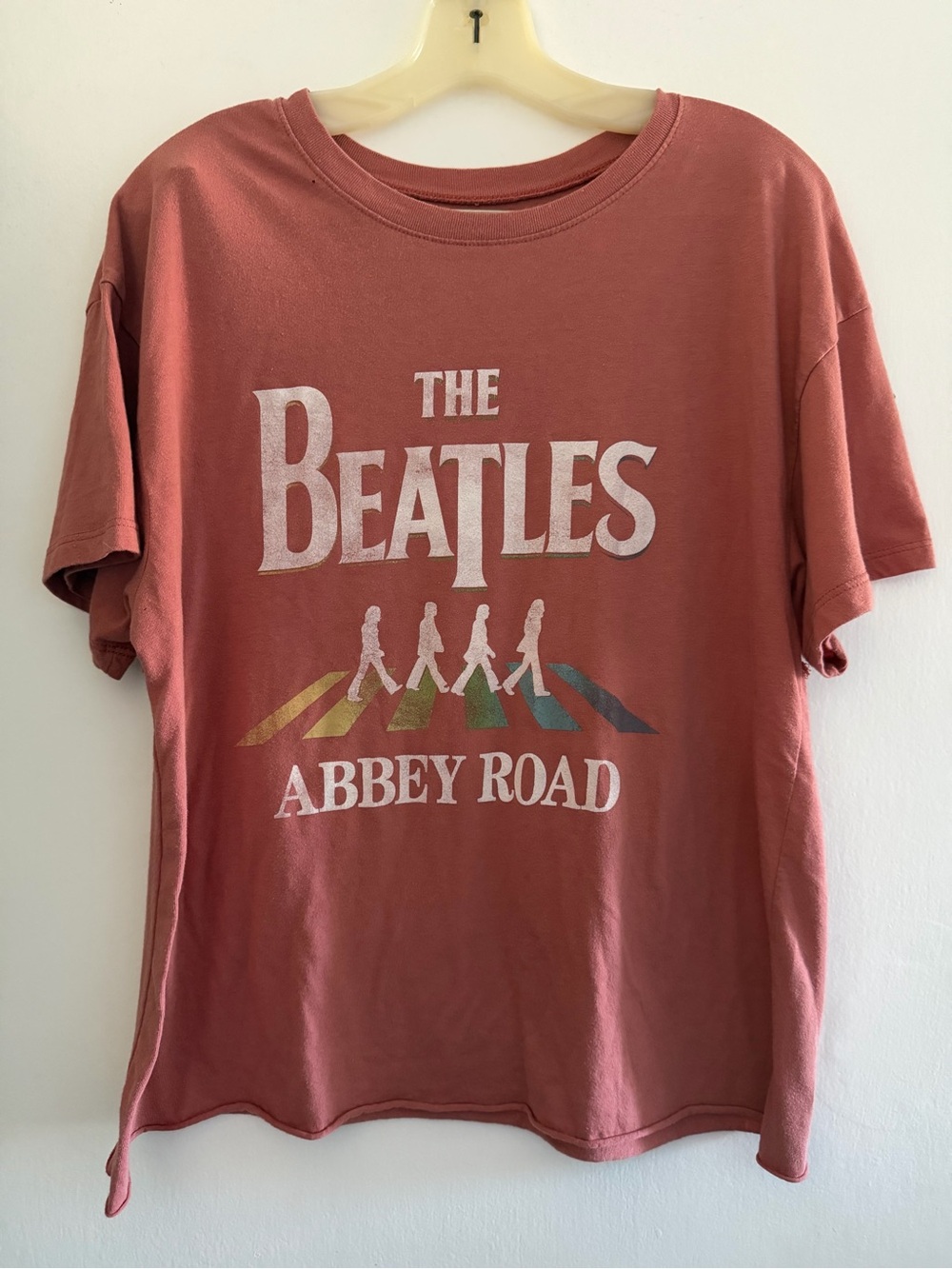 The Beatles Abbey Road Graphic Tee - Dusty Rose Oversized